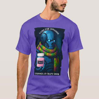 Robot Alien Invasie Ambacht Show Afleiding vriend T-shirt