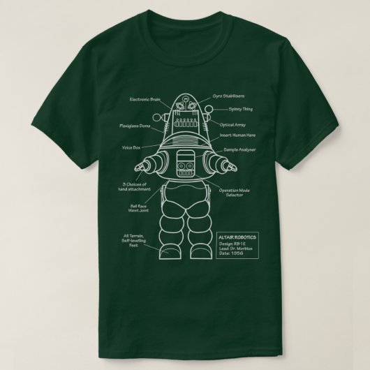 Robot Anatomy T-shirt (Design voorkant)