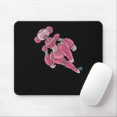Robot Anime Meisje Roze Sticker  Muismat (Met muis)