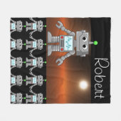 Robot Army Fleece Blanket (Voorkant (Horizontaal))