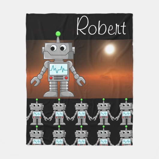 Robot Army Fleece Blanket Deken (Voorkant)