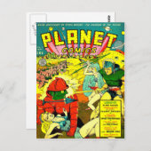 Robot Army Space Invasion Briefkaart (Voorkant / Achterkant)