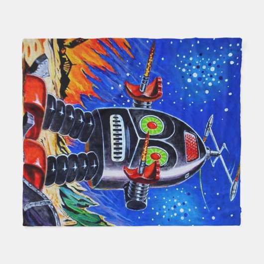 ROBOT ART FLEECE BLANKET (Voorkant (Horizontaal))