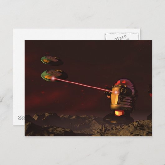 Robot Attack 2 Briefkaart (Voorkant / Achterkant)