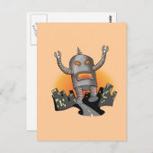 Robot Attack Briefkaart (Voorkant / Achterkant)