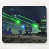 Robot Attack Mousepad Muismat (Voorkant)