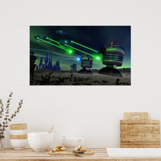Robot Attack Poster (Keuken)
