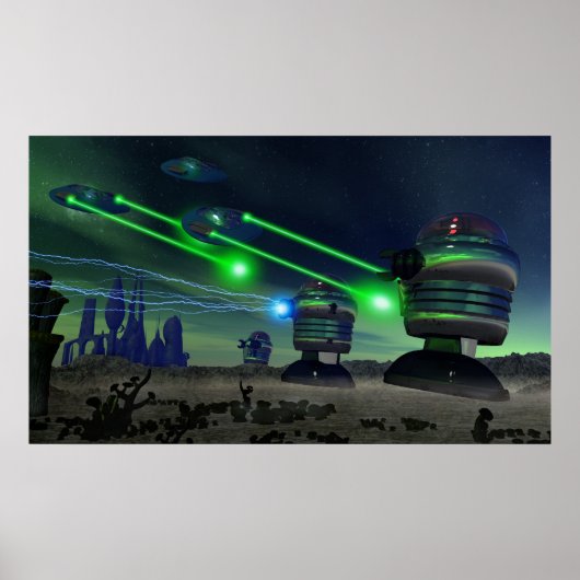 Robot Attack Poster (Voorkant)