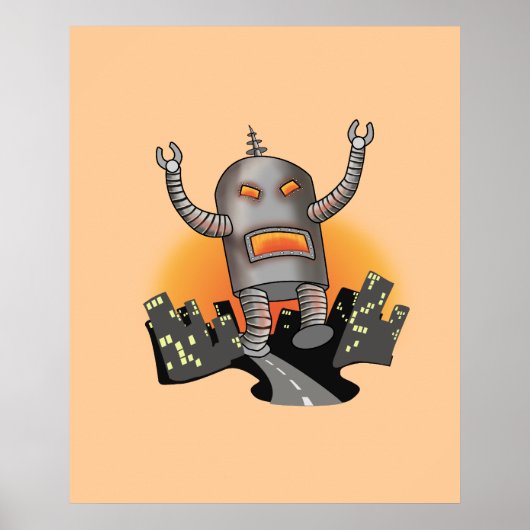 Robot Attack Poster (Voorkant)