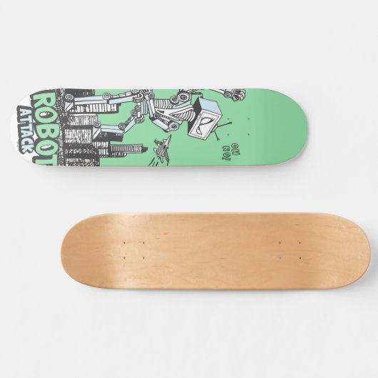 Robot Attack Skateboard Deck (Horizontaal)