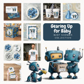 Robot Baby Shower Bingo Spel Notitieblok