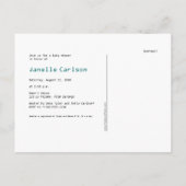 Robot Baby shower Briefkaart Uitnodigingen (Achterkant)