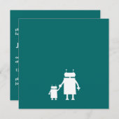 Robot Baby shower nodigt uit Kaart (Voorkant / Achterkant)