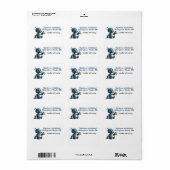 Robot Baby shower Storytime Mode ON Book Labels (Full Sheet)