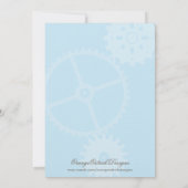 Robot Baby Shower-uitnodigingen  | Jongen Kaart (Achterkant)