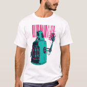 Robot Barcode Graffiti T-shirt (Voorkant)
