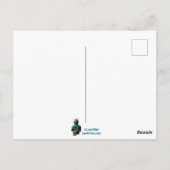 Robot Bartender in Interstellar Space Age Dive Bar Briefkaart (Achterkant)