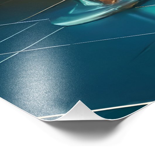 Robot Bartender in Interstellar Space Age Dive Bar Foto Afdruk (Hoek)