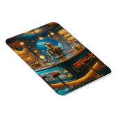 Robot Bartender in Interstellar Space Age Dive Bar Magneet (Rechterzijde)