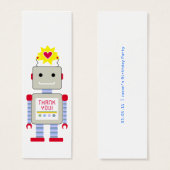 Robot bedankgeschenk Labels Mini Visitekaartjes (Voorkant /achterkant)