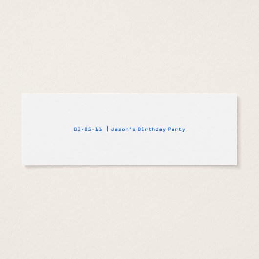 Robot bedankgeschenk Labels Mini Visitekaartjes (Achterkant)