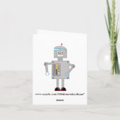 Robot bedankkaart notitiekaartje (Achterkant)