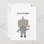 Robot Bedankt Domo Arigato Schattige Funny Geek Briefkaart (Voorkant / Achterkant)