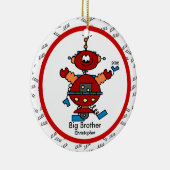 Robot Big Brother kerstversiering Keramisch Ornament (Rechts)