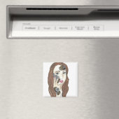 Robot binnen - 2 inch vierkante magneet (Insitu (Vaatwasser))