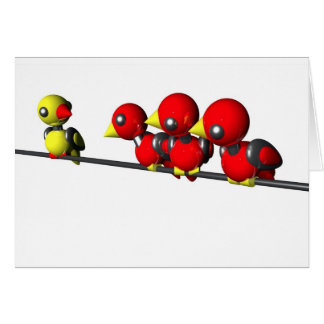 ROBOT BIRDS OP EEN DRAAD