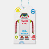 Robot Birthday Dank je Labels Cadeaulabel (Voorkant)