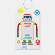 Robot Birthday Dank je Labels