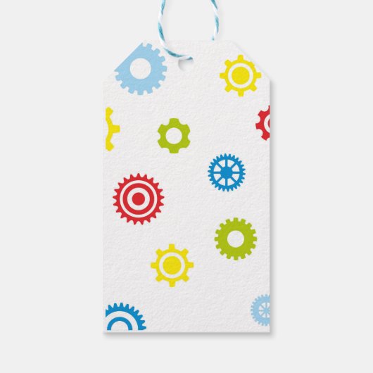 Robot Birthday Dank je Labels Cadeaulabel (Achterkant)