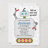 Robot Birthday Invitation robots Kaart (Voorkant)