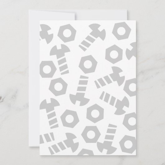 Robot Birthday Invitation robots Kaart (Achterkant)