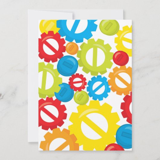 Robot Birthday Kaart (Achterkant)