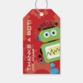 Robot Birthday Party Favor Bedankt Labels Cadeaulabel (Voorkant)