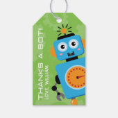 Robot Birthday Party Favor Dankuwel Labels = ok Cadeaulabel (Voorkant)
