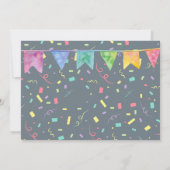 Robot Birthday Party Invitation Kaart (Achterkant)