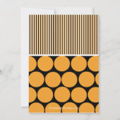 Robot Birthday Party Invitation Oranje / Black Kaart (Achterkant)