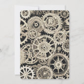 Robot Birthday Party Kaart (Achterkant)