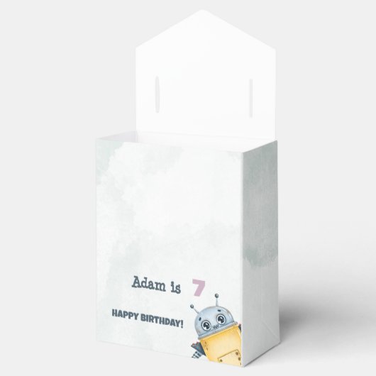 Robot Birthday Party kinder Bedankdoosjes (Geopend)