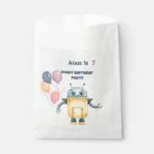 Robot Birthday Party kinder Bedankzakje (Voorkant)