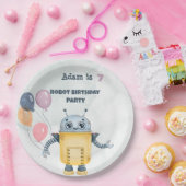 Robot Birthday Party kinder Papieren Bordje (Feest)