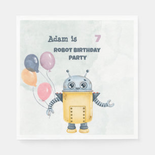 Robot Birthday Party kinder Servet