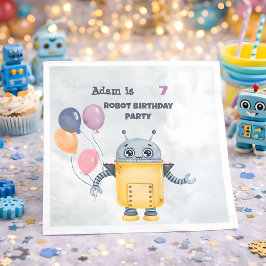 Robot Birthday Party kinder Servet