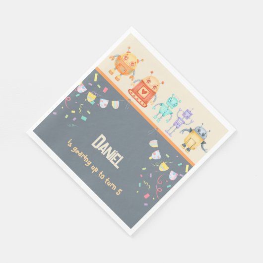 Robot Birthday Party Servet (Hoek)