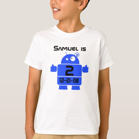 Robot Birthday T-shirt (Voorkant)