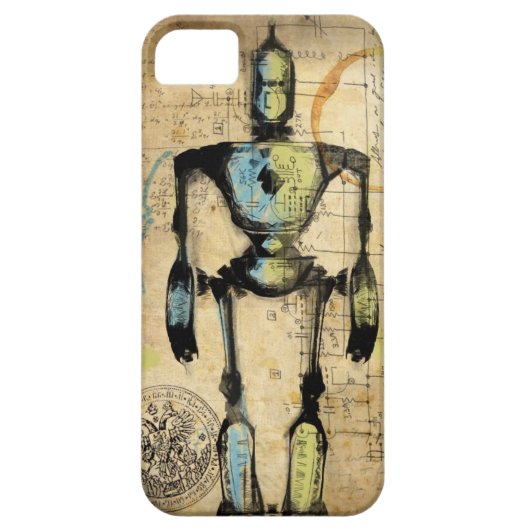 Robot Blauwdruk #1 Case-Mate iPhone Case (Achterkant)
