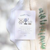 Robot Blue verjaardagsfeestje Bedankkaart